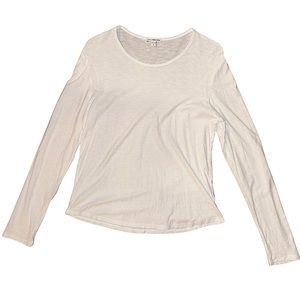 Standard James Perse Vintage Boxy Tee White Long Sleeve